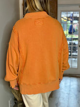 Vintage Washed Terry Polo Pullover Top