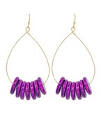 Metallic Color Coated CCb & Wire Earrings