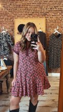Bouncy Burgundy Abstract Pattern Dress