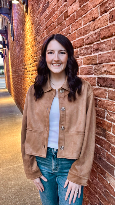 Barnes Suede Cropped Jacket