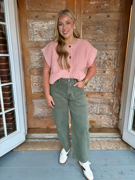 Olive Barrel Jeans