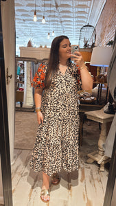 Feline Fine Puff Sleeve Dress THML