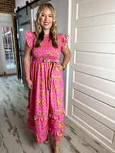 Charming Cheetah Cotton Poplin Smocked Midi Dress