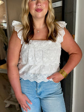 Southern Charm Eyelet Crop Top