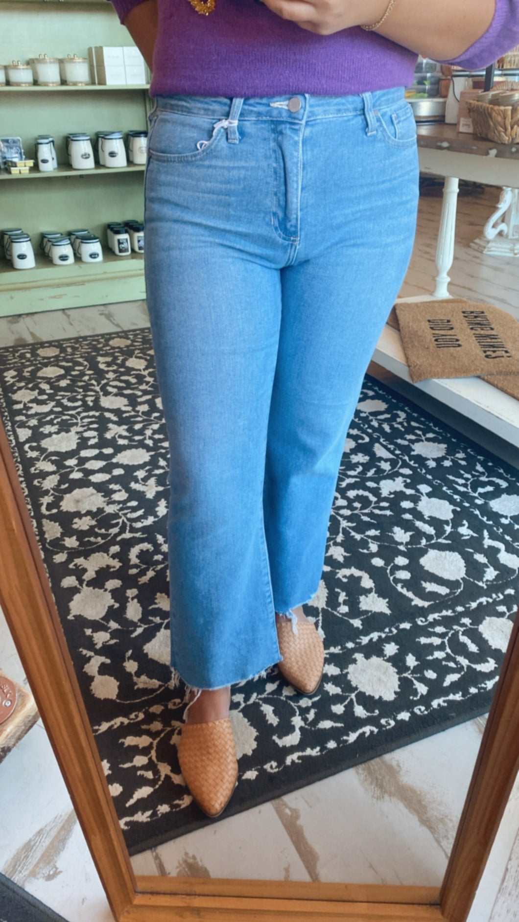 Emberlynn Vintage Cropped Flare Jean