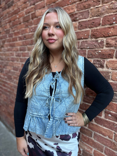 Indigo Meadow Tie Vest