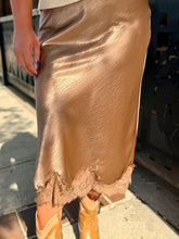 Mocha Muse Satin Midi Skirt