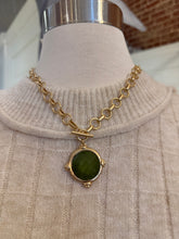 Framed & Faceted Stone Necklace