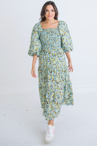 Enchanted Evenings Floral Tie Back Maxi Dress