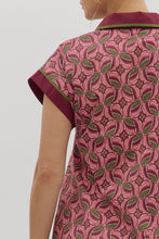 Bouncy Burgundy Abstract Pattern Dress