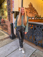 Annie Vegan Leather Jogger Pants