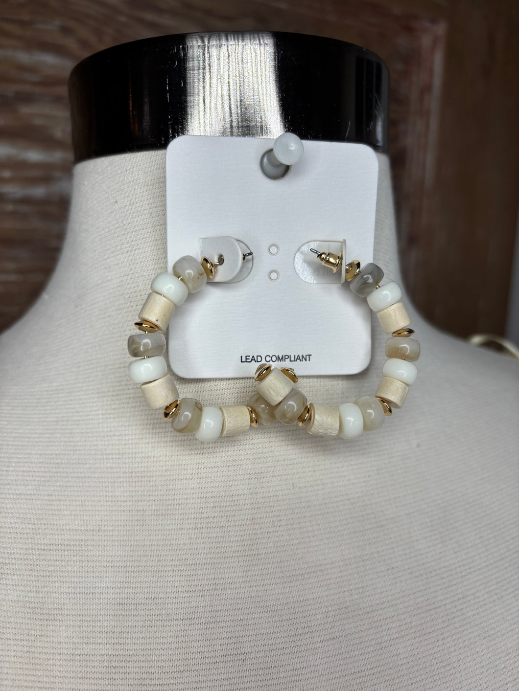 Multi Beads Acetate Hoops