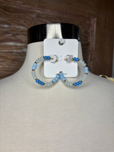 Multi Beads Acetate Hoops