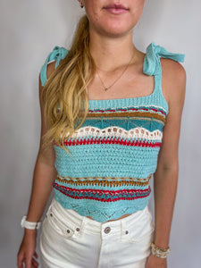 Molly Anne Square Neck Crochet Top