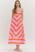 Sunset Chevron Stripe Midi Dress