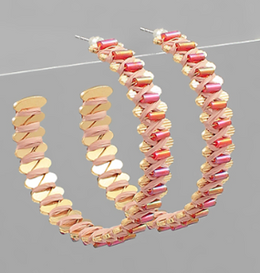 Tired Cylinder Textured Metal Hoops