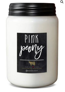 Farmhouse Jar 26oz:  Pink Peony