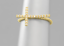 Crystal Cross Ring