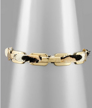 Animal Print & Chain Cuff