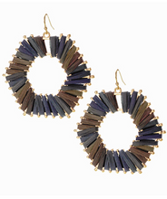 Raffia Hexagon Earrings