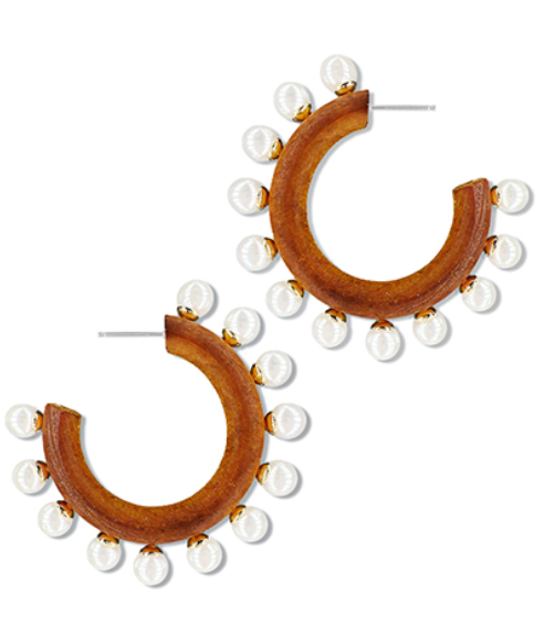 Studded Ball & Wood Hoops