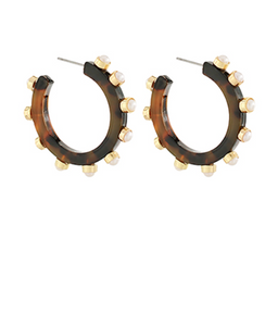 Acetate Pearl Hoops