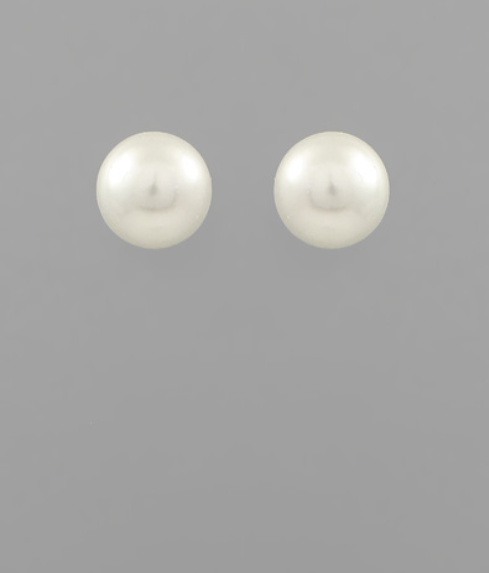 18mm Pearl Ball Earrings