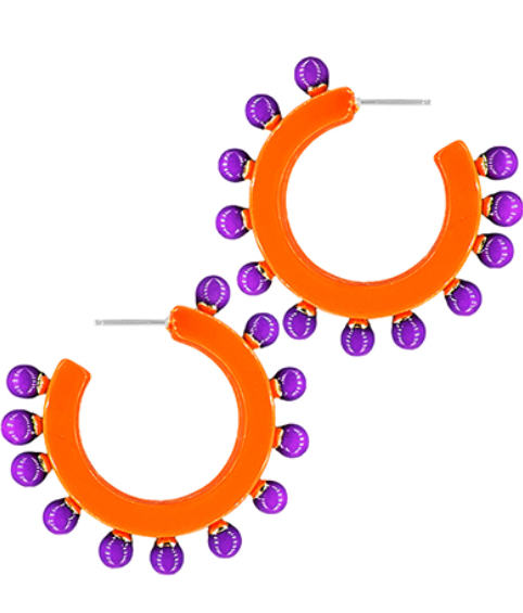 GAME DAY: Studded Acetate Ball Hoops