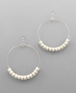 Donut Bead Circle Earrings