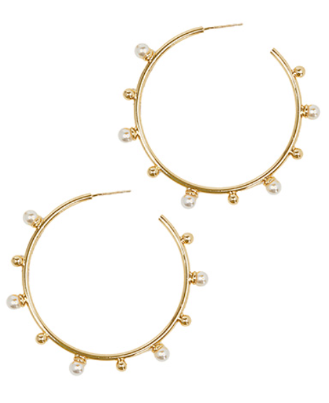 Pearl Deco Hoops
