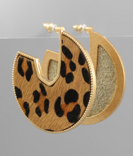 Animal Print Disc Hoops