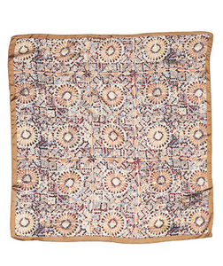 Abstract Floral Print Silky Bandana