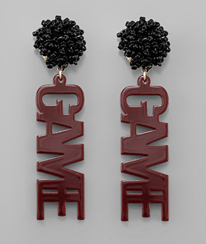 GAME Letter Earrings