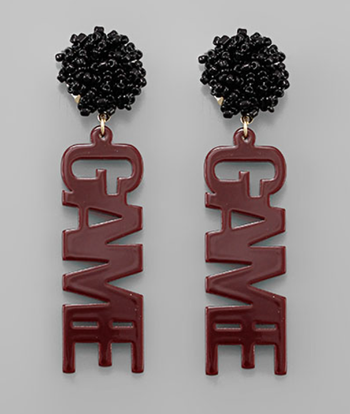 GAME Letter Earrings