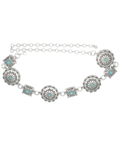 ネックレス・チョーカー Numbering Square Concho Link Necklace #8780 SA5B0013 The Sak Two-Tone Concho Charm Necklace , Denim/Silver NWT | eBay