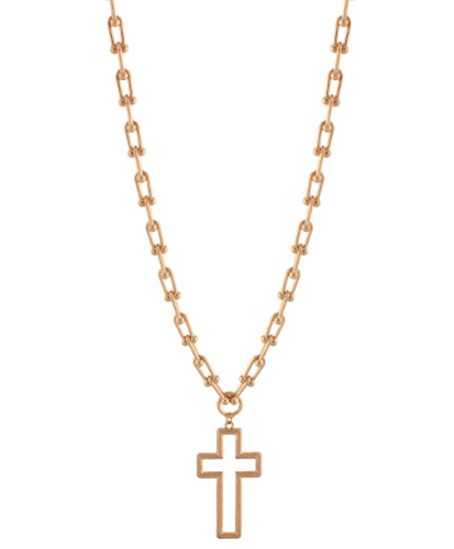 Cross Pendant U Chain Necklace
