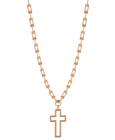 Cross Pendant U Chain Necklace