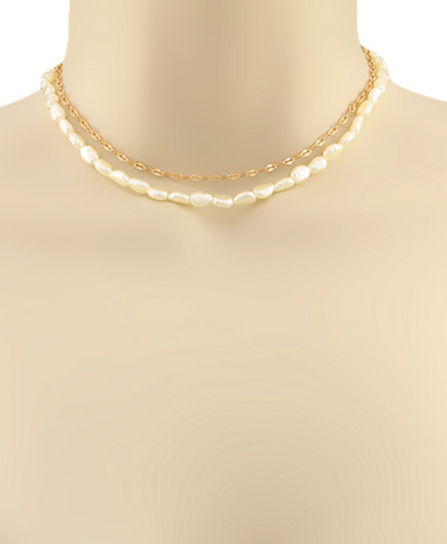 Pearl Layered Choker Necklace