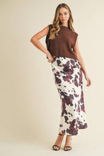 Casi Cow Print Waistband Skirt