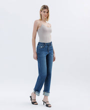 Niko High Rise Cuffed Straight Jean