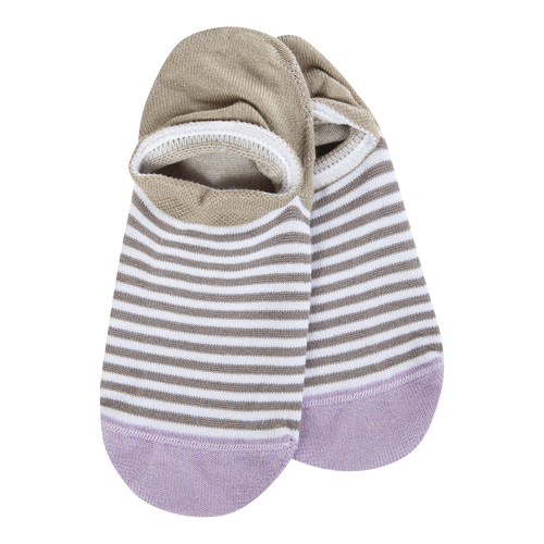 No Show Grey Multi Socks