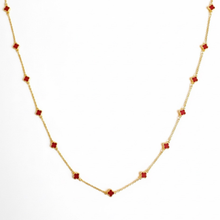 Petite Colored Clover Necklace