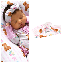 Gillian TOPKNOT HEADBAND Baby Newborn Bear Print