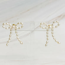 Pearl Bow Ballerina Earrings