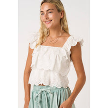 Southern Charm Eyelet Crop Top