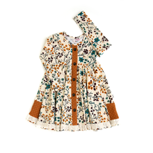 Maren Floral BUTTON DRESS Kids Fall Outfit