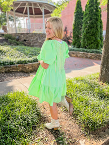 Bejeweled Fringe Back Dress