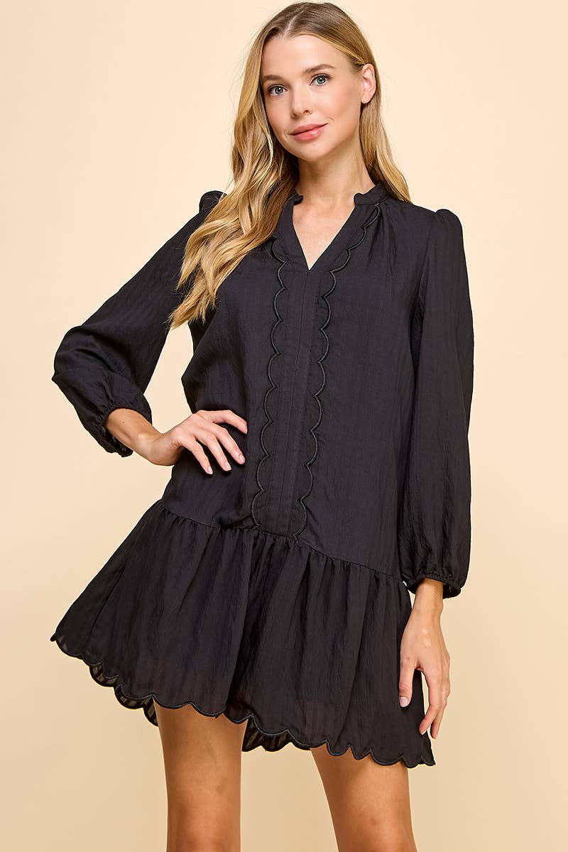 Susie Scalloped Detail Dress