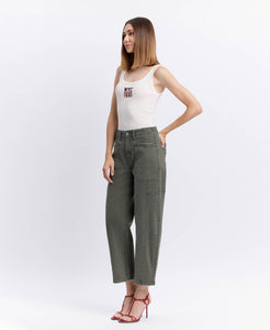 Olive Barrel Jeans