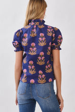 Darla Ruffled Mock Neck Blouse